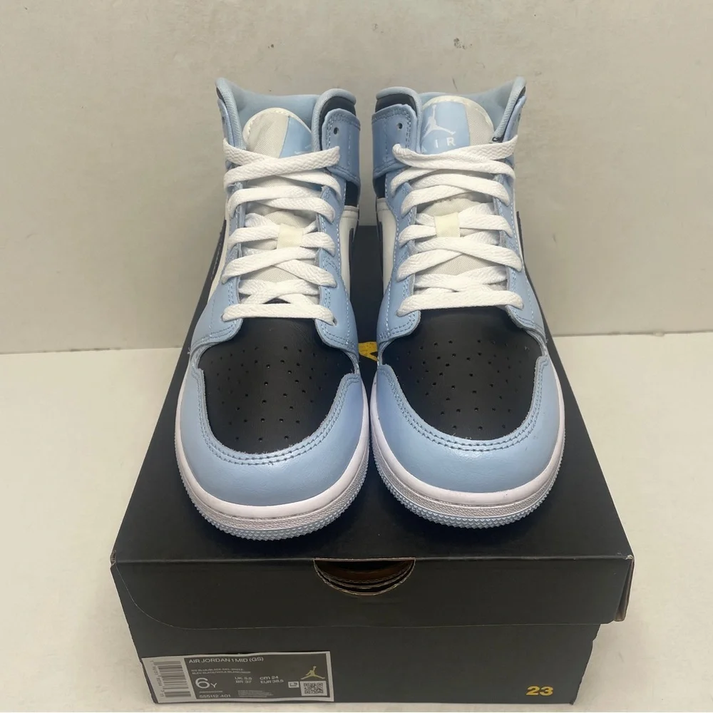 Nike Air Jordan 1 Retro Mid GS “Ice Blue” 2022 - Picture 2 of 4